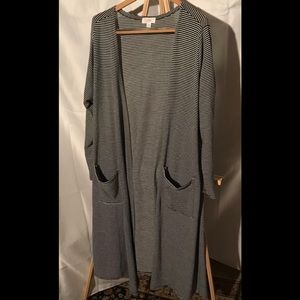 LulaRoe Sarah XL black and white stripe